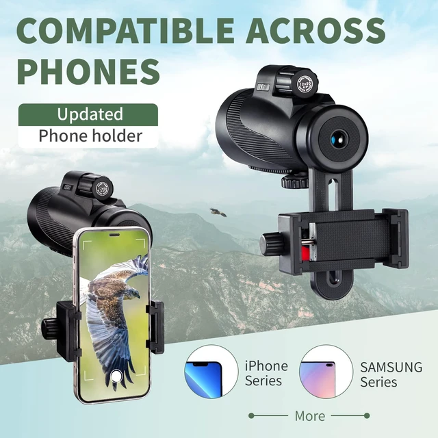 Alt view image 5 of 7 - Titan 12x50 Monocular for Adults High Powered with Phone Adapter BAK4 Prism & FMC Lens, IPX7 Waterproof, Monocular Telescope for Bird Watching, Wildlife Viewing, Travel, Hunting, Sports
