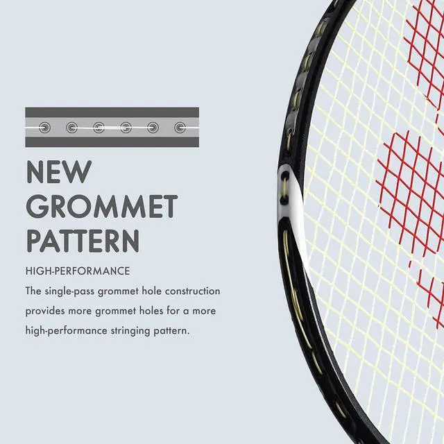 Alt view image 7 of 7 - Muscle Power 29 Carbon Graphite Strung Badminton Racket with Full Racket Cover (Black/White) | for Intermediate Players | 85 Grams | Maximum String Tension - 30lbs