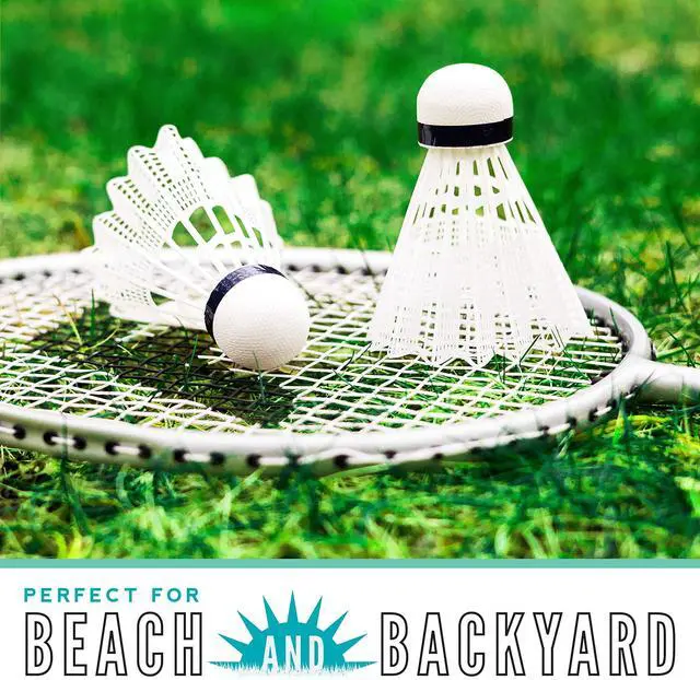 Alt view image 4 of 7 - Badminton Racket and Shuttlecock Set - Includes (4) Rackets, (4) Shuttlecocks with Carry Bag