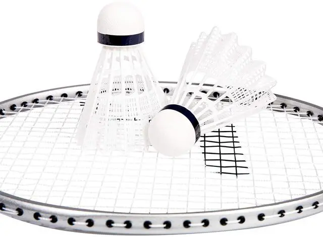 Alt view image 7 of 7 - Badminton Racket and Shuttlecock Set - Includes (4) Rackets, (4) Shuttlecocks with Carry Bag