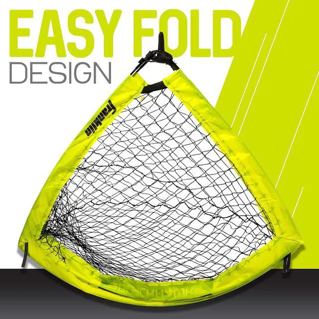 Alt view image 6 of 7 - Blackhawk Backyard Soccer Goal - Portable Kids Soccer Net - Pop Up Folding Indoor + Outdoor Goals - 12' x 6' - Optic Yellow