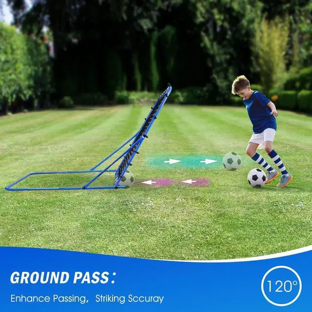 Alt view image 4 of 7 - 4.8x3.7FT Soccer Rebounder Net, Quick-Switch Angle Soccer Training for Control, Passing Practice, Easy Setup Rebounder Gifts & Equipment for Kids,Teens & Adults