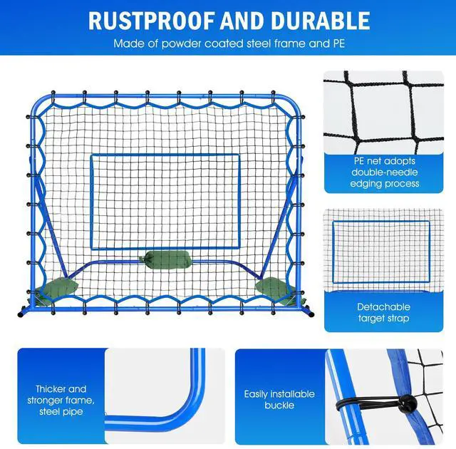 Alt view image 7 of 7 - 4.8x3.7FT Soccer Rebounder Net, Quick-Switch Angle Soccer Training for Control, Passing Practice, Easy Setup Rebounder Gifts & Equipment for Kids,Teens & Adults