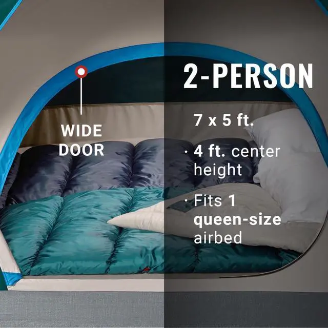 Alt view image 2 of 6 - Skydome Camping Tent with 5 Minute Setup, 2/4/6/8 Person Weatherproof Tent with Rainfly & Carry Bag, 20% More Headroom Than Traditional Canopies