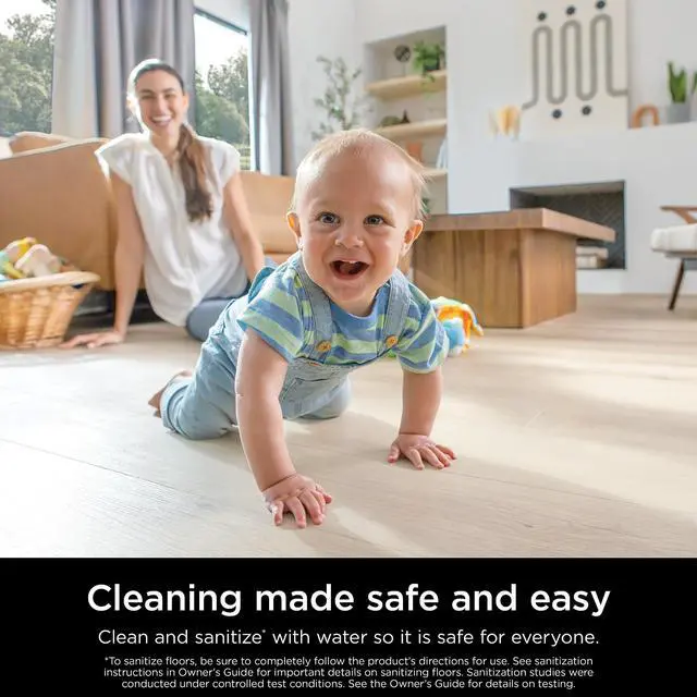 Alt view image 3 of 7 - Steam Mop with 2 Machine Washable Dirt Grip Pads, Removable Water Tank, Lightweight, Steam Cleaner for sealed Hard Floors, Marble, Stone, Hardwood, Tile, Laminate, White/Seafoam, S1000