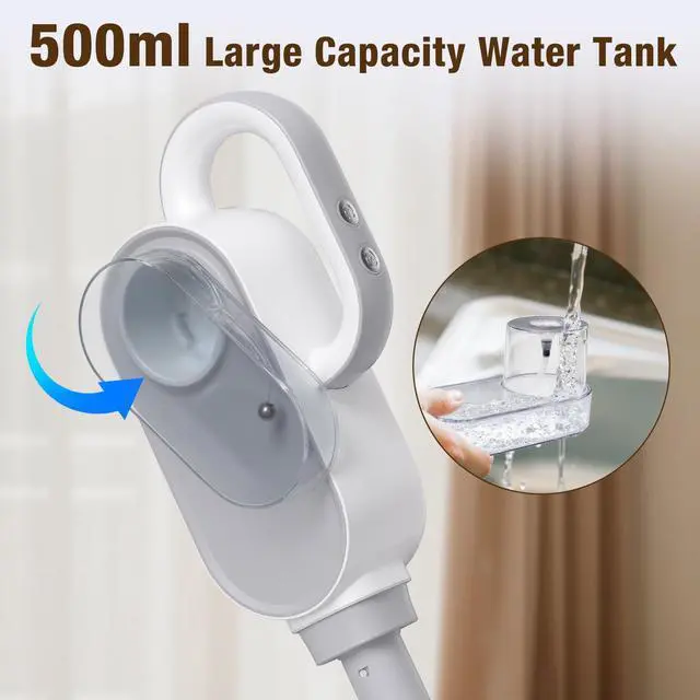 Alt view image 6 of 7 - Steam Mop, 13-in-1 Powerful Handheld Steam Cleaner with 13 Accessories, 500ML Removable Tank, 23FT Power Cable, Detachable Steam Mops for Floor Cleaning, Tiles, Windows, Tile Grout, Carpets, Furniture