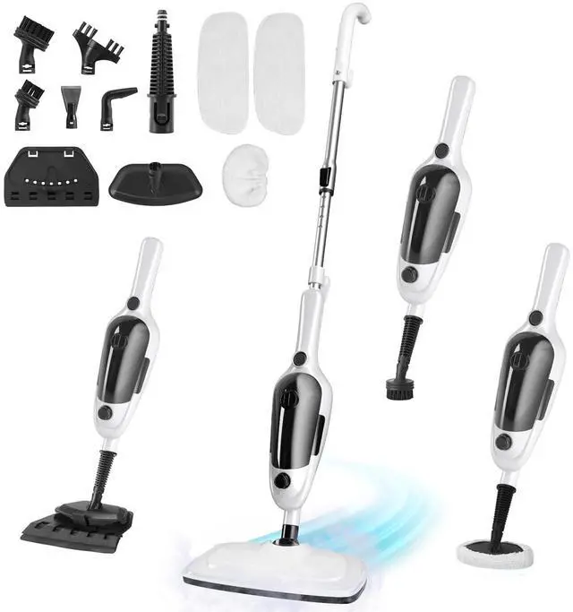 Main image of Steam Mop - 11-in-1 Steam Cleaner for Home with 15.2 OZ Water Tank & 23FT Power Cord, Detachable Steam Mops for Floor Cleaning MultiPurpose Steamer for Hardwood, Tile, Furniture with 11 Accessories