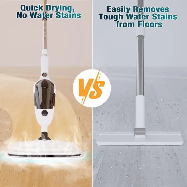 Alt view image 7 of 7 - Steam Mop - 11-in-1 Steam Cleaner for Home with 15.2 OZ Water Tank & 23FT Power Cord, Detachable Steam Mops for Floor Cleaning MultiPurpose Steamer for Hardwood, Tile, Furniture with 11 Accessories