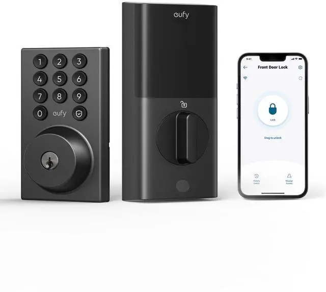 Smart Lock C30, Keyless Entry Door Lock, Built-in WiFi Keypad Deadbolt for Front Door, No Bridge Required, Easy Installation, App Remote Control, Reliable Power, BHMA Grade 3