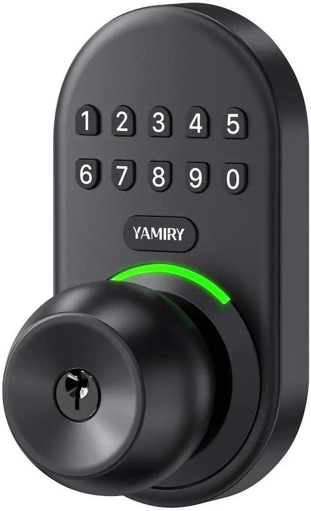 Main image of Keypad Smart Door Knob Lock, Keyless Entry Digital Lock with Handle, Electronic Code Knob for Front Door, Easy Installation
