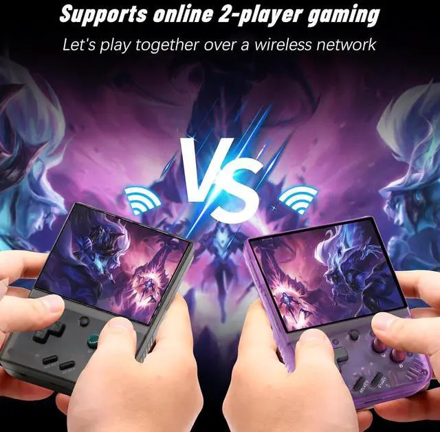 Alt view image 2 of 7 - Mini Plus with Portable Case Retro Emulator Handheld Game Console Latest Version with WiFi & RTC, 3.5 640*480 IPS Screen 3000mAh Battery, Gray 64GB