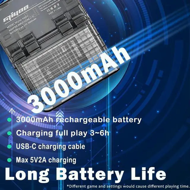 Alt view image 3 of 7 - Mini Plus with Portable Case Retro Emulator Handheld Game Console Latest Version with WiFi & RTC, 3.5 640*480 IPS Screen 3000mAh Battery, Gray 64GB