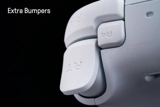 Alt view image 5 of 7 - Ultimate 2 Wireless Gaming Controller with TMR Joysticks, Switchable Hall Effect/Tactile Triggers, 8Speed Wireless Tech, Charging Dock, RGB Fire Ring for PC & Android - Purper