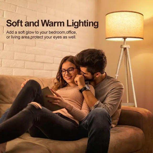 Alt view image 7 of 7 - Wood Tripod Floor Lamp with Shelves, Mid Century Floor Lamp with Remote Control,4 Color Temperature, LED Modern Dimmable Standing Lamp with Beige Linen Shade for Living Room, Bedroom, Office