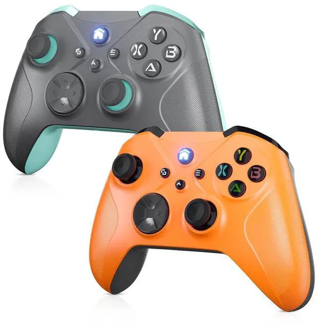 Main image of Wireless Controller for Xbox One/Series X|S & PC, Bluetooth, 2 Vibration Motors, TURBO, Macro, 3.5mm Headphone Jack Orange+Gray - Upgrading with a PC before connecting to X-box