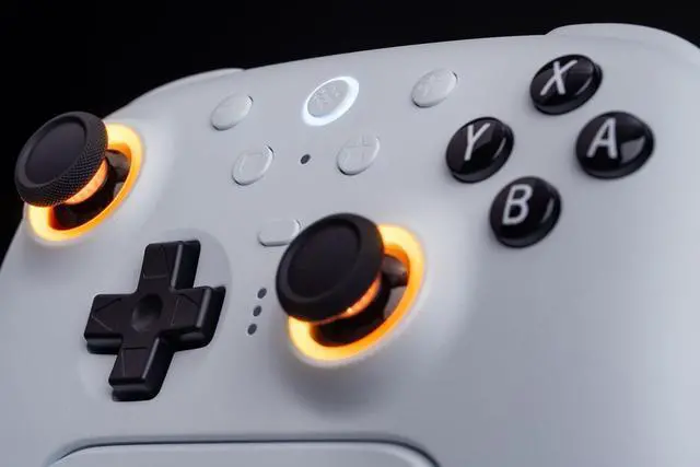 Alt view image 5 of 7 - Ultimate 2 Bluetooth Controller for Switch/Switch 2 & Windows PC, Switch Pro Controller with TMR Joysticks, Switchable Hall Effect/Tactile Triggers, Vibration and Motion Control - White