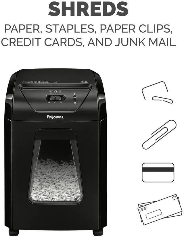 Alt view image 4 of 7 - Powershred 12 Sheet Cross-Cut Paper Home Office Paper Shredder, 19.50" H x 9.69" W x 13.44" D