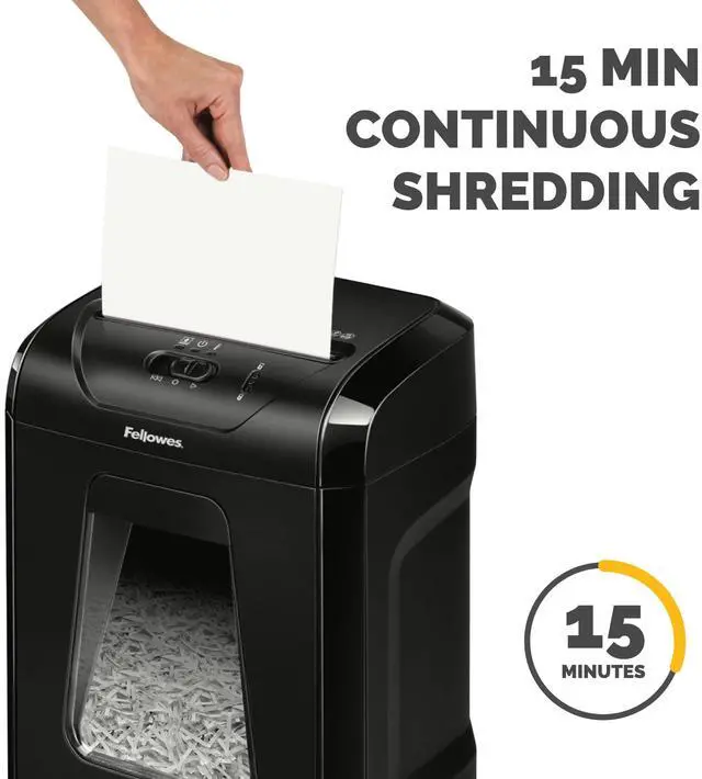 Alt view image 6 of 7 - Powershred 12 Sheet Cross-Cut Paper Home Office Paper Shredder, 19.50" H x 9.69" W x 13.44" D