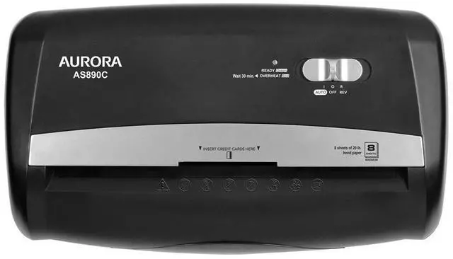 Alt view image 4 of 6 - AS890C 8-Sheet Cross-Cut Paper/Credit Card Shredder with Basket