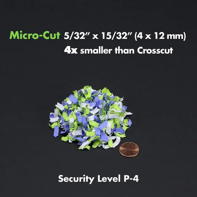 Alt view image 4 of 7 - High-Security 12-Sheet Micro-Cut Paper/CD and Credit Card Shredder with 5.7 Gallon Pullout Basket / 60 Mins Running Time/Security Level P-4
