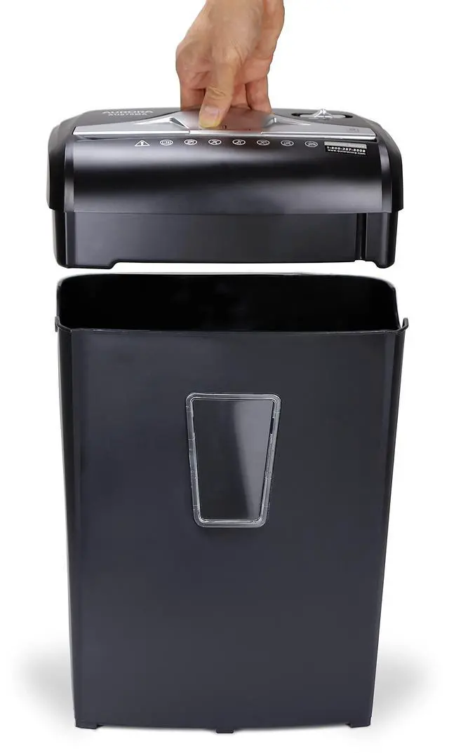 Alt view image 3 of 6 - AU870MA High-Security 8-Sheet Micro-Cut Paper Credit Card Shredder Black