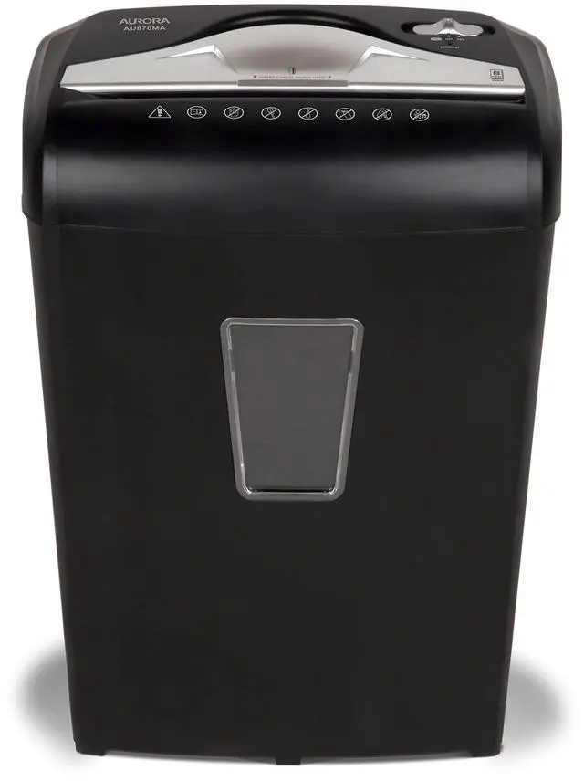 Alt view image 5 of 6 - AU870MA High-Security 8-Sheet Micro-Cut Paper Credit Card Shredder Black