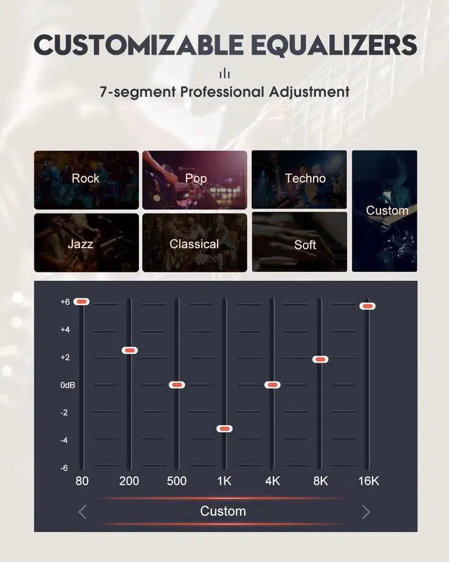 Alt view image 6 of 6 - M30 HiFi MP3 Player, Lossless DSD High Resolution Digital Audio Music Player, High-Res Portable Audio Player with 64GB Memory Card (Gold)