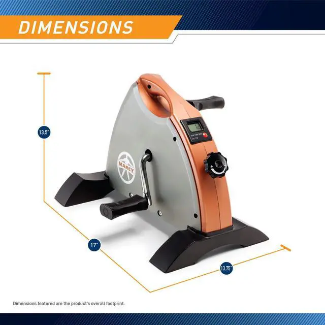 Alt view image 2 of 7 - Cardio Mini Cycle  Portable Cardio Machine with Variable Resistance for Home Gym NS-909