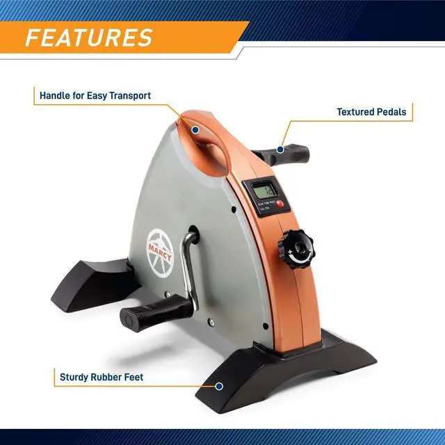 Alt view image 7 of 7 - Cardio Mini Cycle  Portable Cardio Machine with Variable Resistance for Home Gym NS-909