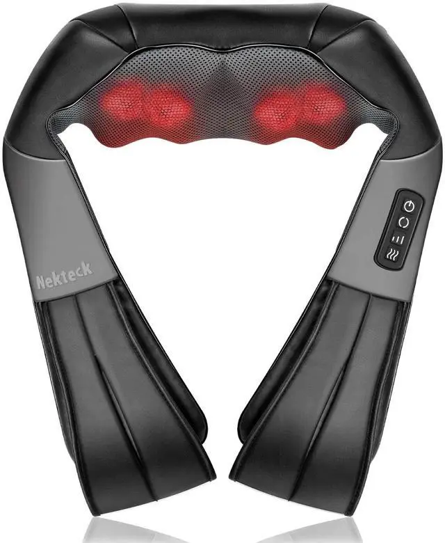 Main image of Shiatsu Neck Massager for Pain Relief Deep Tissue with Heat, 3D Kneading Massage Pillow Back Shoulder Massagerfor Body Muscle, Plug-in Use for Home Office Car, Gifts for Mom Dad Him Her