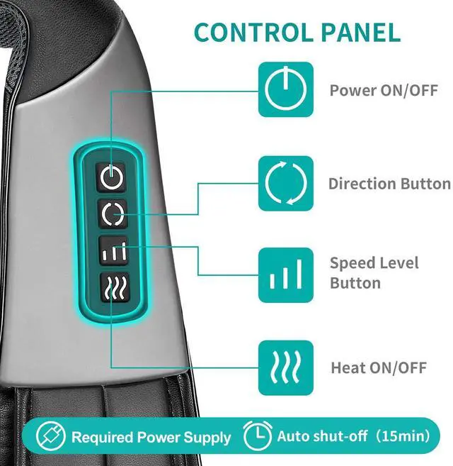 Alt view image 3 of 7 - Shiatsu Neck Massager for Pain Relief Deep Tissue with Heat, 3D Kneading Massage Pillow Back Shoulder Massagerfor Body Muscle, Plug-in Use for Home Office Car, Gifts for Mom Dad Him Her