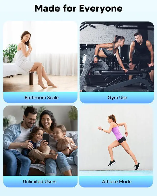 Alt view image 7 of 7 - Smart Scale and Tape Measure, Body Fat Measuring Tape and Smart Scale for Body Weight, Digital Bluetooth Weighing Machine, Circumference Analyzer, App Sync, 400lbs, 11"