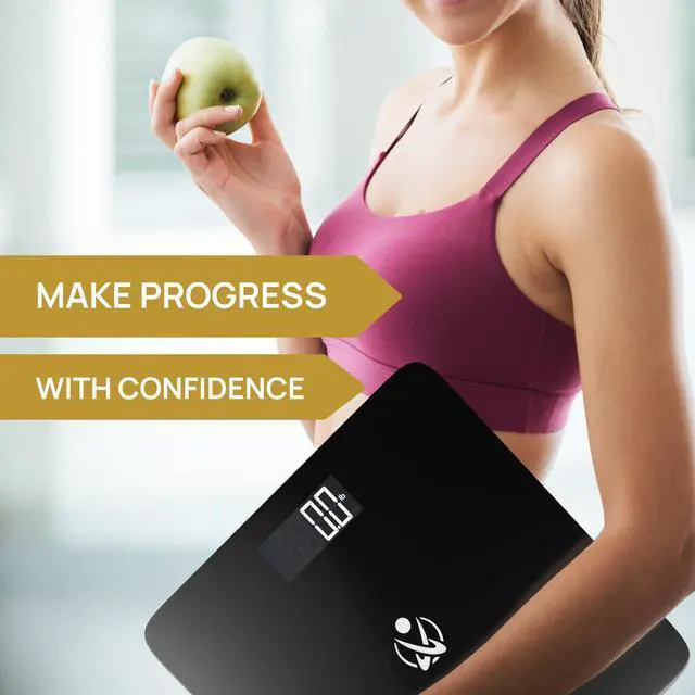 Alt view image 3 of 6 - Bathroom Scale, Highly Accurate Digital Bathroom Body Scale, Measures Weight up to 400 lbs. Includes Batteries