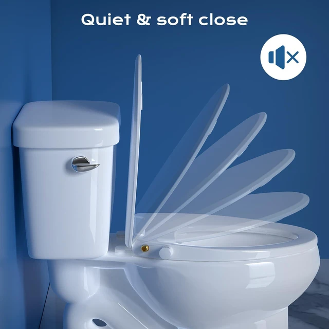 Alt view image 6 of 7 - Elongated Bidet Toilet Seat with Quiet-Close, Non-Electric Bidet Mode with Dual Nozzles, Fit Elongated Toilet Seat, Adjustable Water Pressure with Brass inlet (Elongated)
