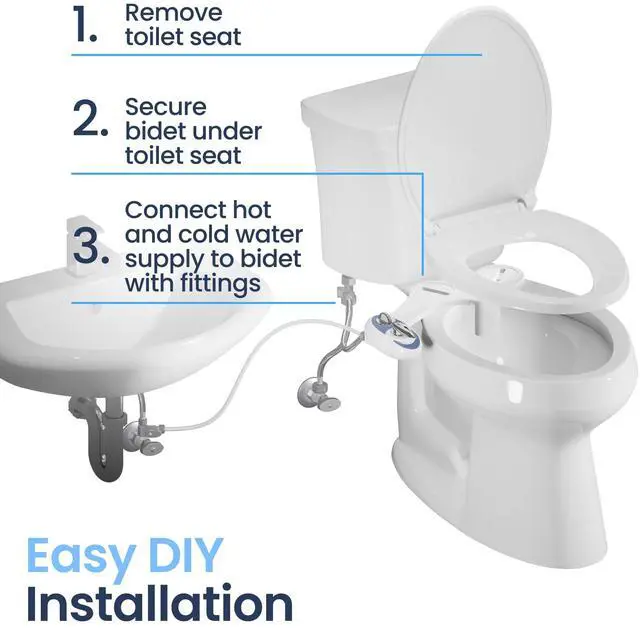 Alt view image 6 of 7 - NEO 320 - Warm Water, Dual Nozzle, Self-Cleaning, Non-Electric Bidet Attachment for Toilet Seat, Adjustable Water Pressure, Rear & Feminine Wash (White)