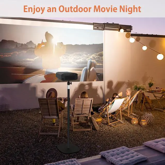 Alt view image 7 of 7 - Projector Mount, Universal Projector Stand Height Adjustable 35" to 50" with 360° Angle Rotation, Space-Saving, Compatible with Projectors Vlog DVR Cameras, for Home Office Outdoor Movie