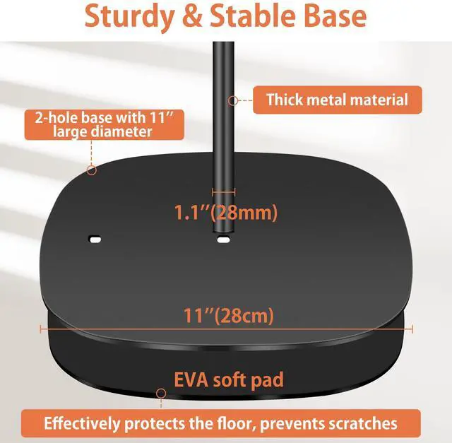 Alt view image 5 of 7 - Projector Mount, Universal Projector Stand Height Adjustable 35" to 50" with 360° Angle Rotation, Space-Saving, Compatible with Projectors Vlog DVR Cameras, for Home Office Outdoor Movie