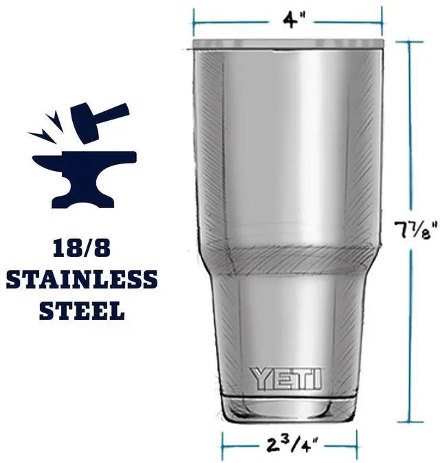 Alt view image 2 of 7 - Rambler 30 oz Stainless Steel Vacuum Insulated Tumbler w/MagSlider Lid, Reef Blue