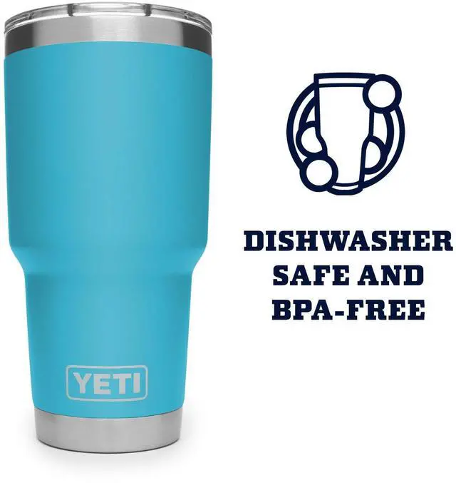 Alt view image 4 of 7 - Rambler 30 oz Stainless Steel Vacuum Insulated Tumbler w/MagSlider Lid, Reef Blue