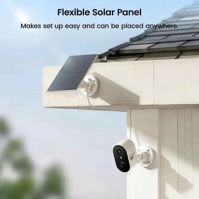 Alt view image 7 of 7 - 2K Solar Camera Outdoor Wireless, Cameras for Home Security, WiFi Camera for Home Surveillance with Spotlight Color Night Vision, PIR/AI Motion Detection, 2-Way Talk, IP66 Waterproof