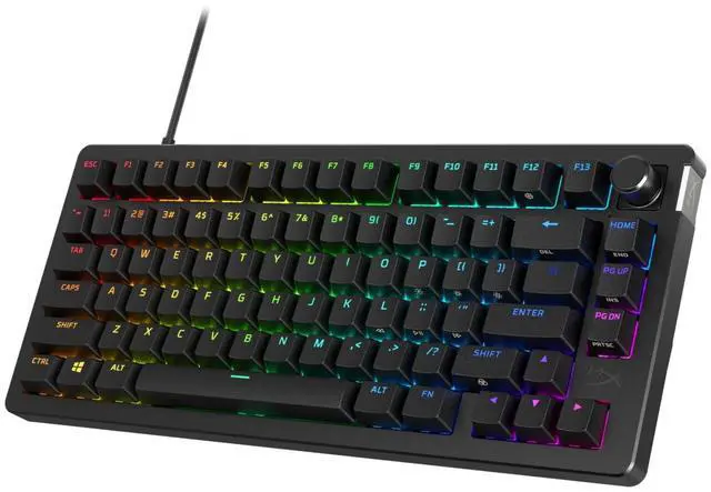 Main image of HyperX Alloy Rise 75 Hot-Swappable 75% Mechanical Gaming Keyboard, PC, Ambient Light Sensor, Gasket Mounted, HyperX Linear Switches