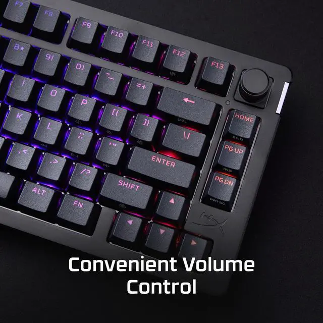 Alt view image 6 of 6 - HyperX Alloy Rise 75 Hot-Swappable 75% Mechanical Gaming Keyboard, PC, Ambient Light Sensor, Gasket Mounted, HyperX Linear Switches