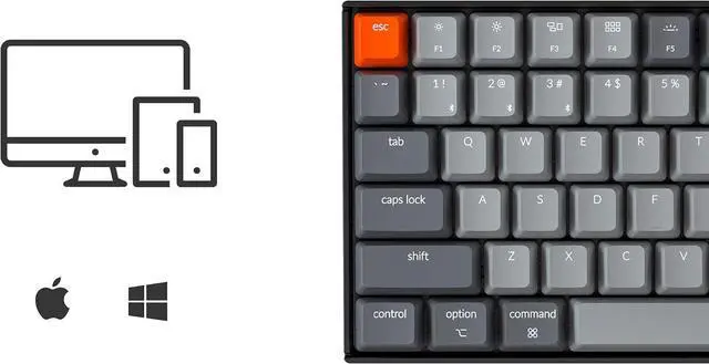 Alt view image 3 of 7 - K4 96% Layout 100 Keys Wireless Bluetooth 5.1/Wired USB Mechanical Gaming Keyboard with Gateron G Pro Brown Switch White LED Backlight N-Key Rollover for Mac Windows PC-Version 2