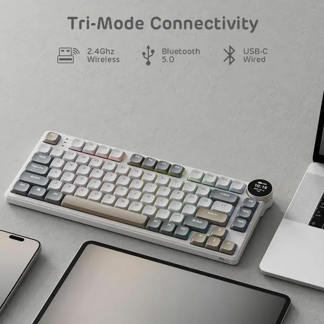 Alt view image 3 of 7 - Low Profile Mechanical Keyboard w/Smart Display Screen