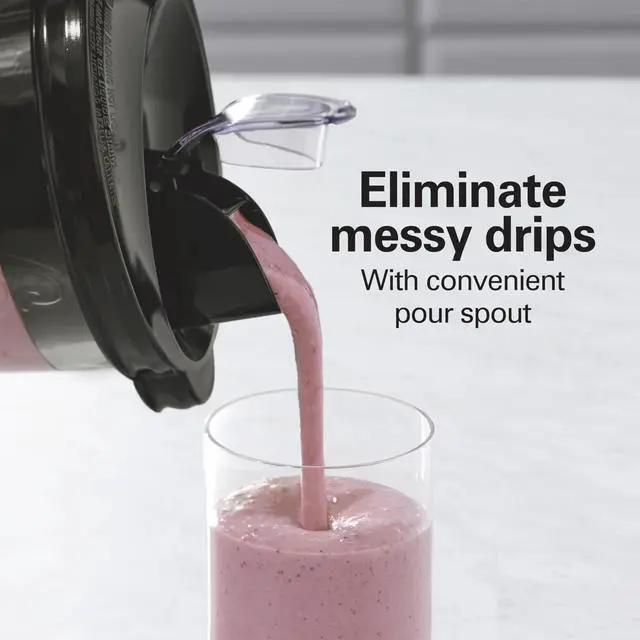 Alt view image 6 of 7 - Blender and Food Processor Combo for Shakes & Smoothies, With 3 Cup Electric Food Chopper Attachment, 40 oz Glass Jar, Blender Travel Cup, 700 Watts Peak Power, Gray & Black (58163)