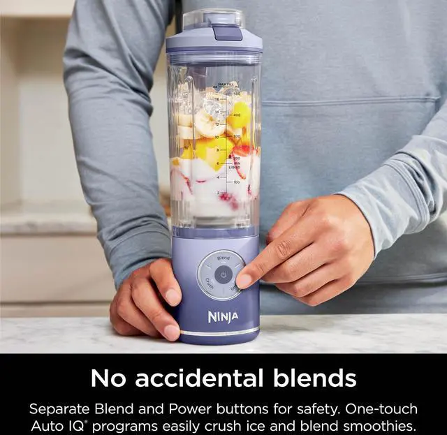 Alt view image 3 of 7 - Blast Max, Portable Blender + Twist & Go, Personal Smoothie, Blend, Ice Crush, 3 Programs, Cordless, 22 oz removable Vessel, Dishwasher Safe, Leakproof, Lavender, BC251LD