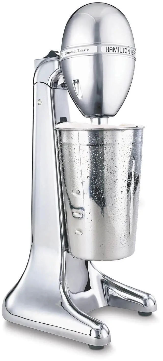 Main image of DrinkMaster Electric Drink Mixer, Retro Milkshake Maker & Milk Frother, 2 Speeds, Extra-Large 28 oz. Stainless Steel Cup, Classic Chrome