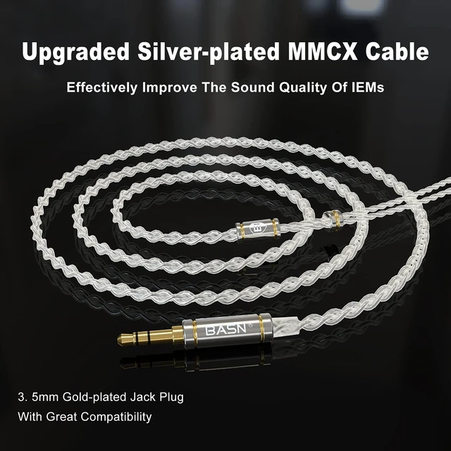 Alt view image 5 of 7 - MMCX in Ear Monitor,2DD+1BA Triple Driver Drummer IEM(Porcelain White) Noise-Isolating in Ear Headphones with Deep Bass, Two Detachable Cables, Comfort-fit IEM Earphone for Musicians, Audiophiles