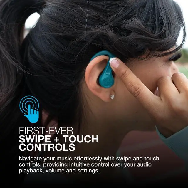 Alt view image 2 of 4 - JBuds Sport ANC 4 True Wireless Bluetooth Earbuds + Charging Case, Teal, Swipe + Touch Controls, Hybrid Active Noise Cancelation, Multipoint Connect, Customized Settings App