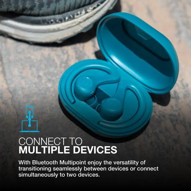 Alt view image 4 of 4 - JBuds Sport ANC 4 True Wireless Bluetooth Earbuds + Charging Case, Teal, Swipe + Touch Controls, Hybrid Active Noise Cancelation, Multipoint Connect, Customized Settings App